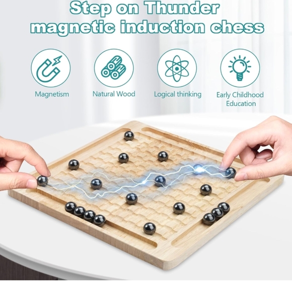 Nib Magnet Game,Magnetic Chess Game,Table Top Magnetic Chess Fun Family Games - Picture 3 of 7